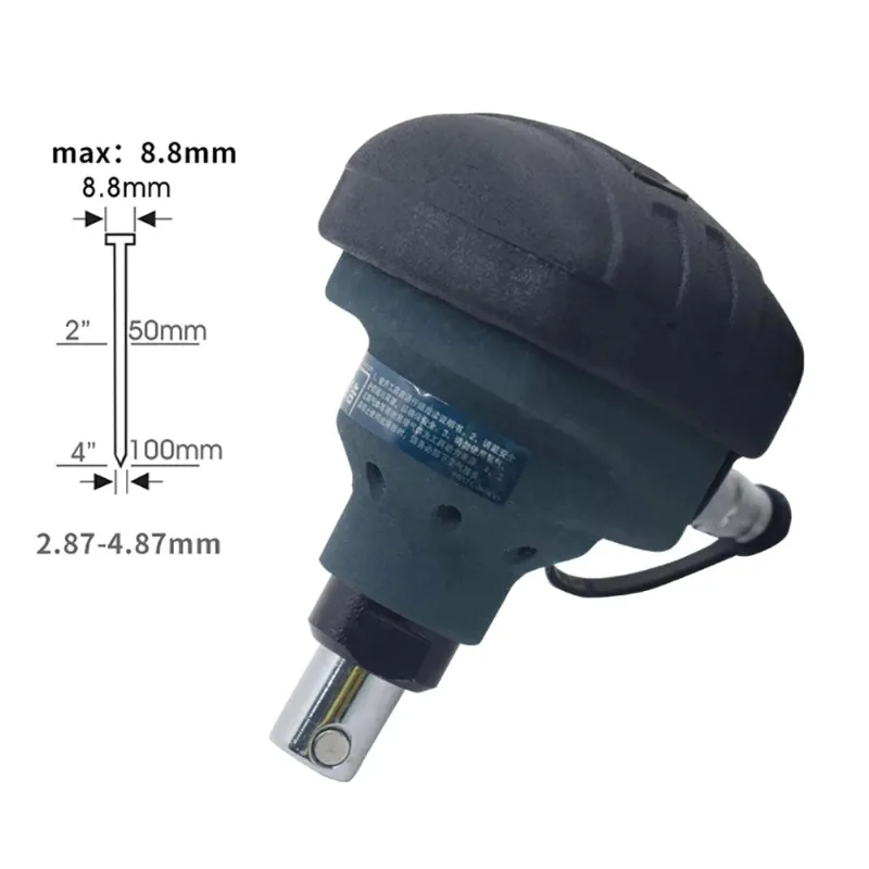 Mini Pneumatic Hammer Air Nailer 8.8MM*100MM Steel Nail Palm Hammer Pneumatic Nailing Machine Decoration Tools 5.5-7BAR