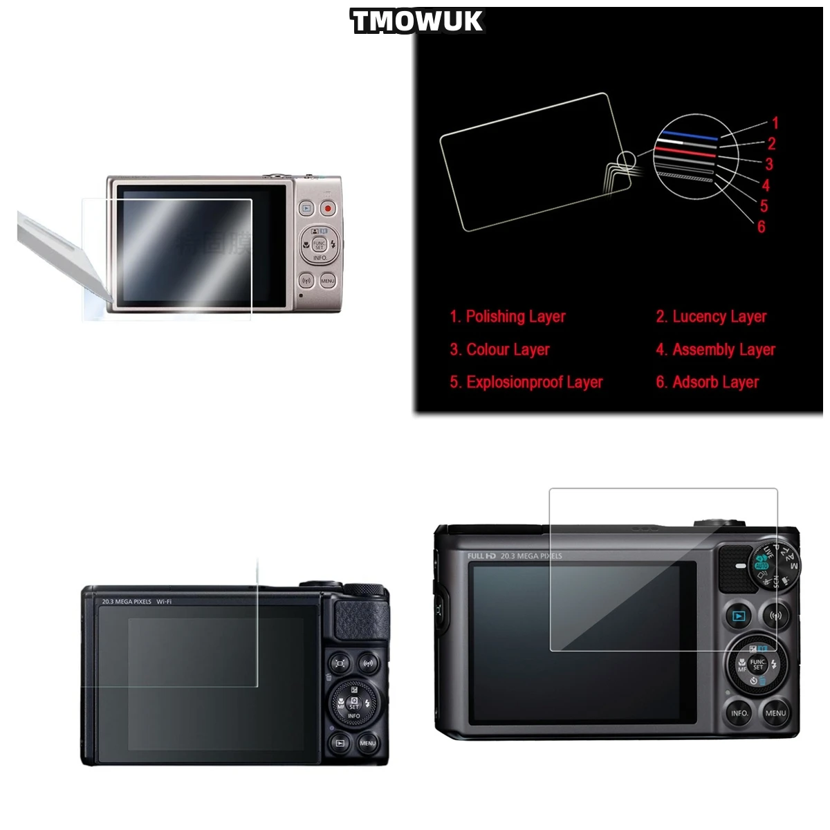

For Canon SX730 SX740 Sx740hs Sx730hs, 9H Anti-Scratch Cam Guard, Crystal Clear Display