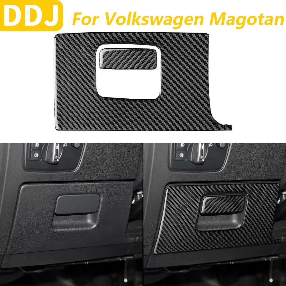

For Volkswagen Magotan CC 2017-2024 Carbon Fiber Driver's Dashboard Storage Box Panel Cover Decorative Car Accessories Sticker
