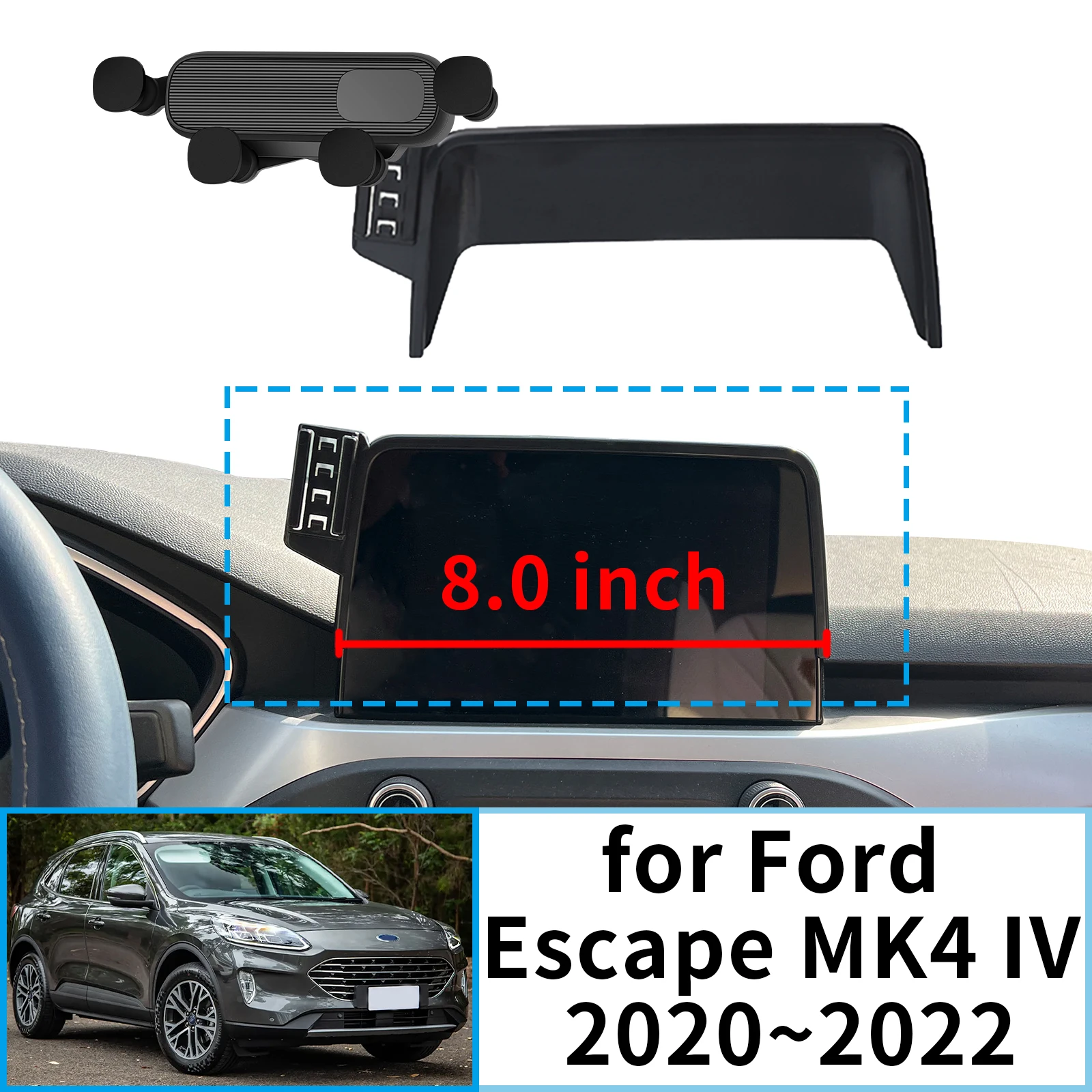 

fit for Ford Escape MK4 IV 2020 2021 2022 (8in) Navigation Bracke Screen Base Phone Holder Mount Car ​​accessoires