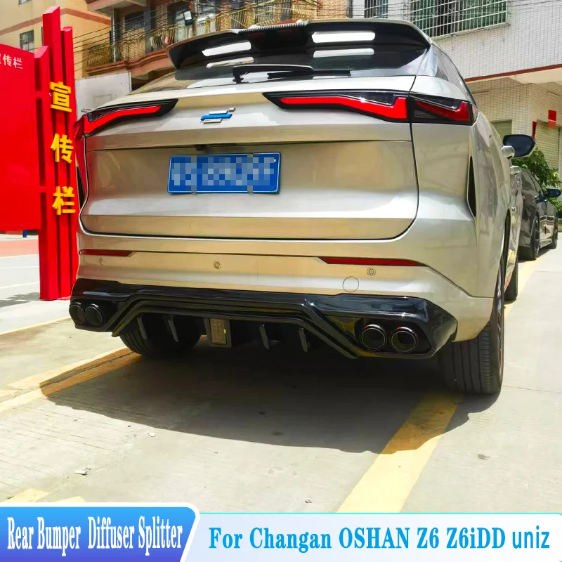 

For Changan OSHAN Z6 Z6iDD Uniz Car Rear Bumper Diffuser Splitter Lip Spoiler OSHAN Tuning Exterior Styling Body Kit Accessories