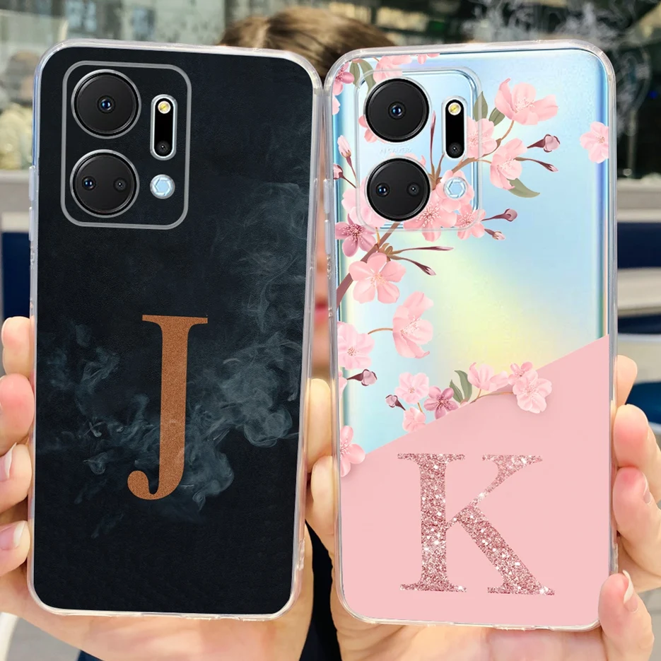 For Honor X7a Case RKY-LX1 RKY-LX2 New Letters Cover Clear Silicone TPU Phone Case For Honor X7a X 7a HonorX7a Back Cover Bumper