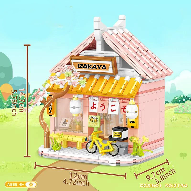 TOYLINX bricolage boutique ensembles de construction CityStreet vue Mini blocs de construction Simulation Architecture jouets cadeaux pour enfants vacances filles