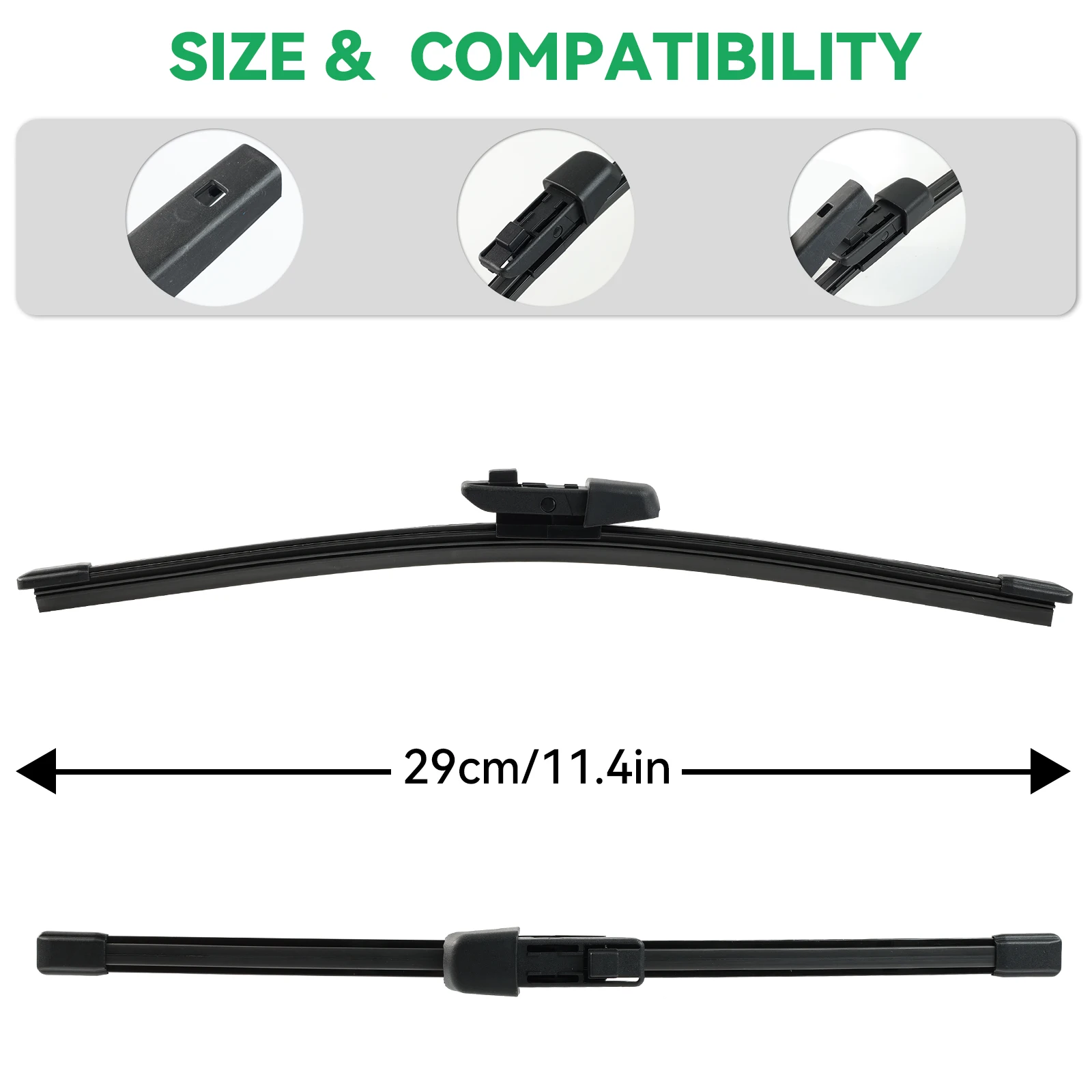 Erick's Wiper 11 "Bilah Wiper Belakang untuk VW Volkswagen Touran 5T 2015 - 2025 Kaca Depan Kaca Depan Tailgate Jendela Sikat Hujan Mobil