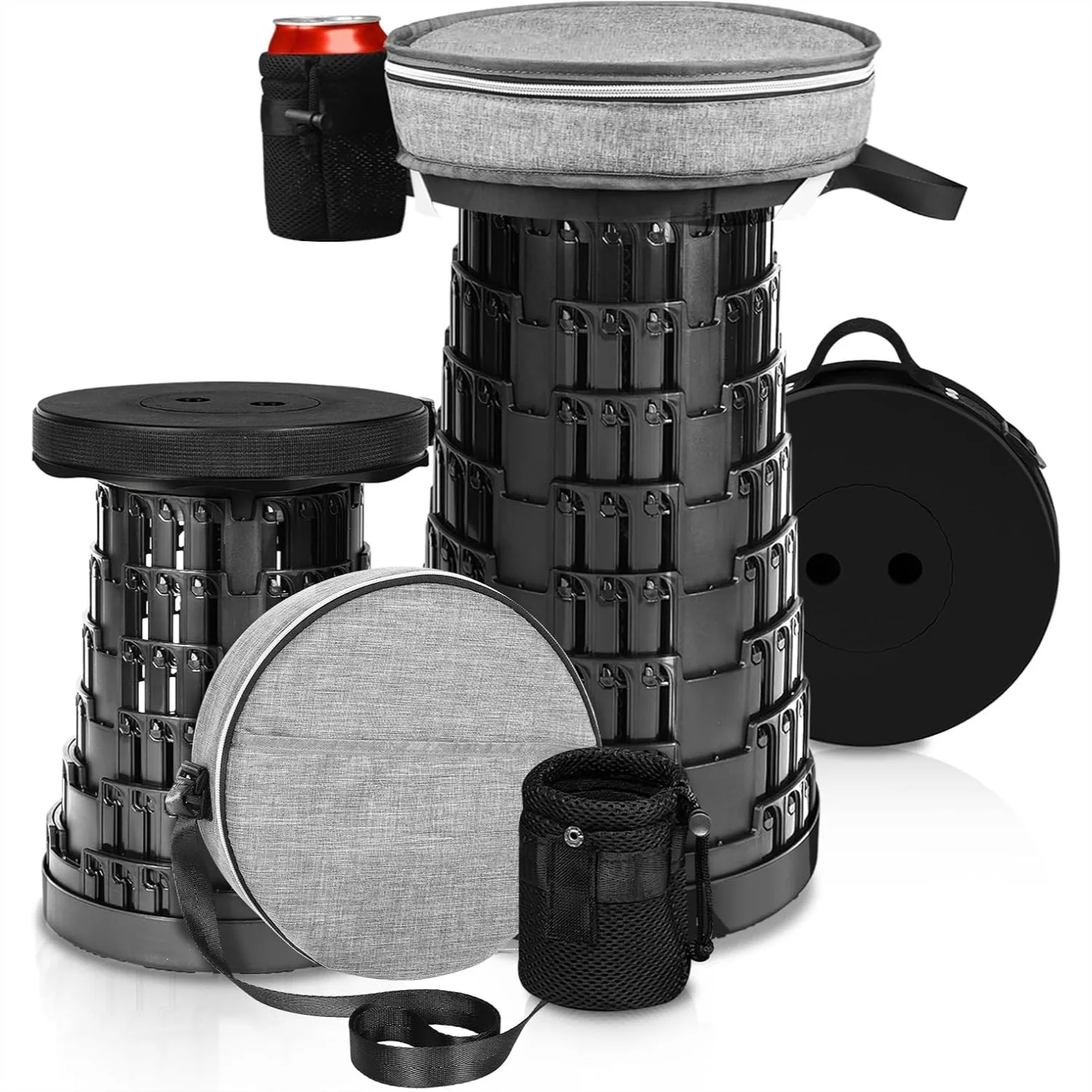 

Складной походный стул с 3 регулируемыми положениями, грузоподъемность 272 кг, легкий, прочный, выдвижной, для активного отдыха на природе (черный)