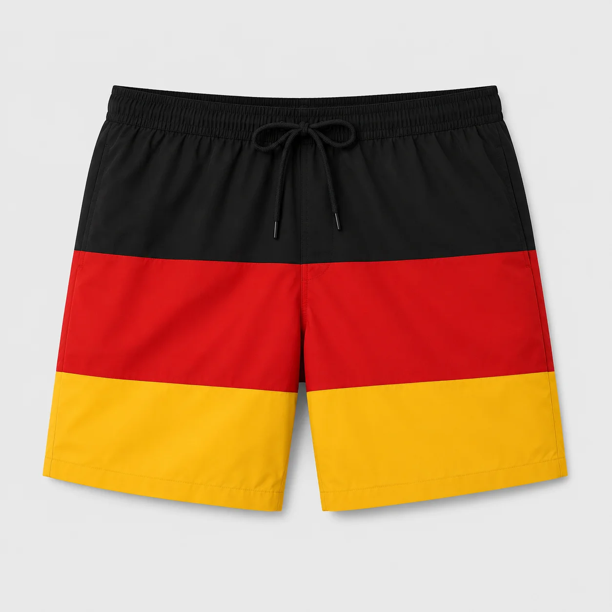 Mens Germany Flag Swim Shorts Black Red Gold Quick Dry Drawstring Beach Board Shorts Summer Casual Trunks