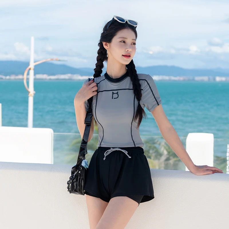Ladies Swimming Suit Two Pieces High Waist Sexy Bathing Suit Summer Beach Wear Padded Sports Wear Korean Style