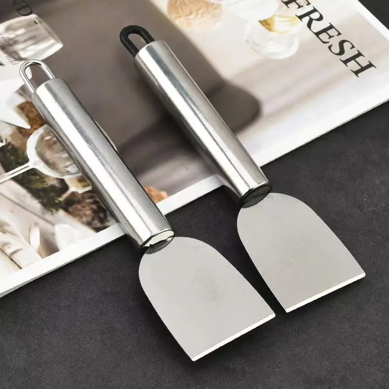 Hot Stainless Steel Cleaning Scraper Rust Proof Blade With Hanging Loop For Kitchen Grease Sticker Ice Residue Removal Tools