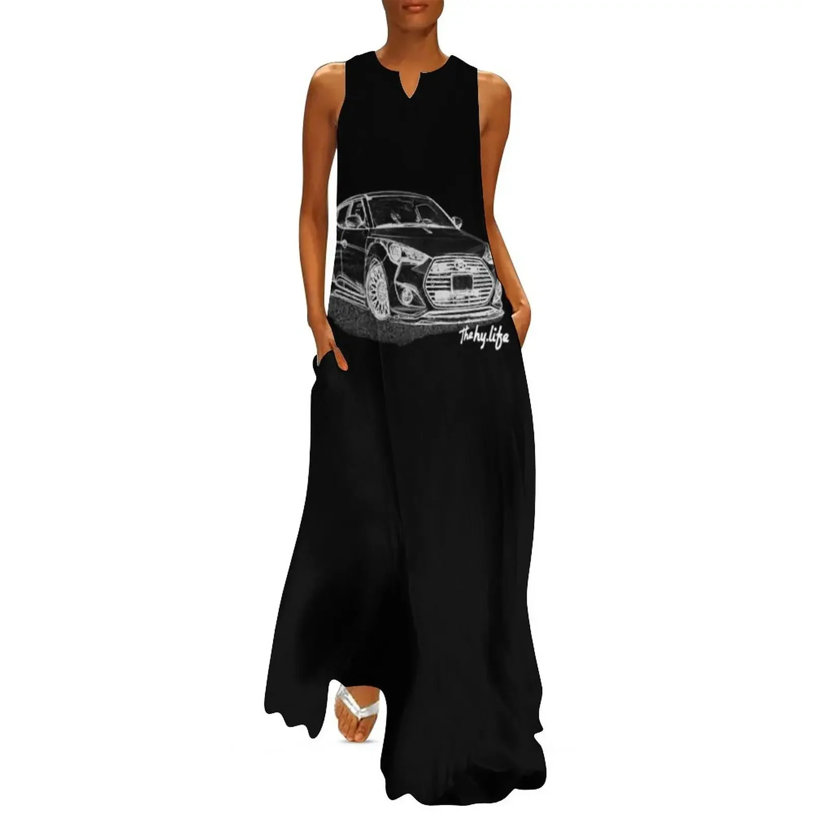 

Stanced Veloster Sketch Long Dress loose summer dress party dresses women Dress