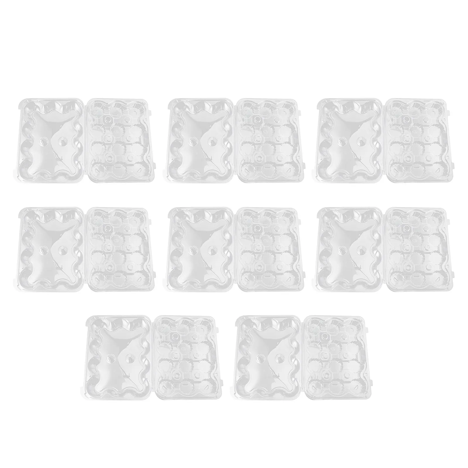 

8Pcs Transparent Cake Box Stackable Cupcake Container Portable for Birthday Party Wedding Dessert Cake Box Cupcake Package