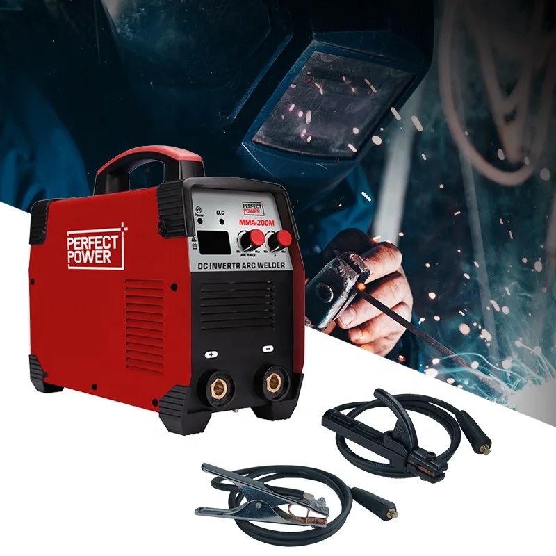 

PERFECT POWER in Stock 220A Manual Metal Arc Welder Portable Welding Machine MMA-200M Inverter Welding Machine 220V 200A
