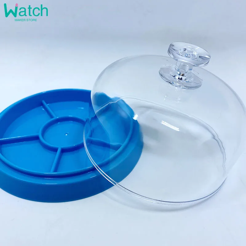 6 슬롯 시계 먼지 시트 커버 트레이 시계 운동 수리 도구 쥬얼리 도구 예비 보호기 시계 제조 업체 수리 도구