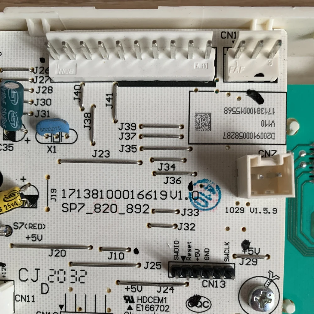 السيطرة على اللوحة الأم الأصلية لغسيل Midea 17138100015568