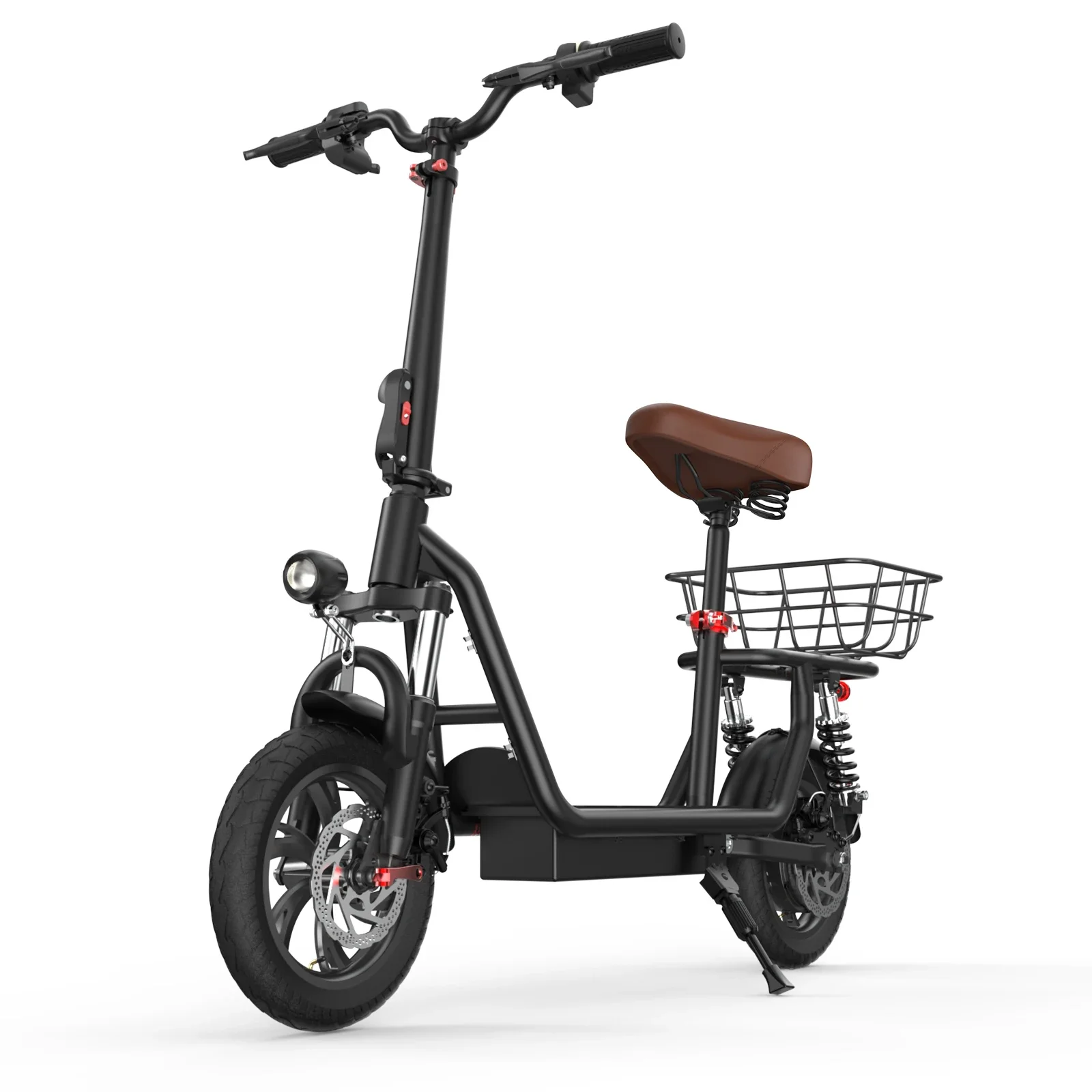 Trottinette électrique adulte ISCOOTER I12, moteur 500W, batterie 36V7.5AH, roues de 12 pouces, trottinette électrique urbaine pour les courses.