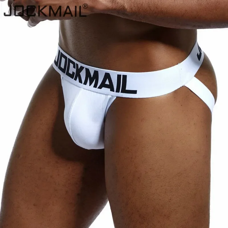 JOCKMAIL Men\'s Sexy Briefs Jockstrap Gay Slip Thongs Homme Srting Underwear Men Pouch Cuecas Man Cotton Panties  Underpants