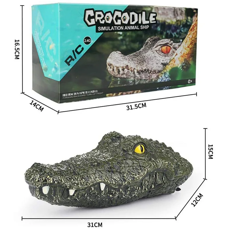 Halloween prank toy boat remote control simulation animal crocodile boat 2.4G electric simulation water floating Toys