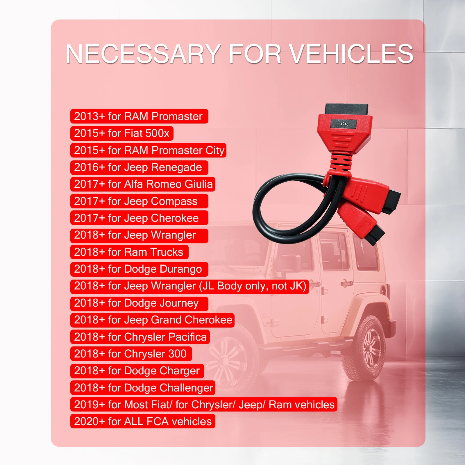 SGW Bypass-Kabel für FCA 12+8 Pin Sicherheits-Gateway-Modul Bypass-Adapter für Chrysler/Dodge/Ram/Jeep/Fiat/Maserati Programmierkabel – Detail 13