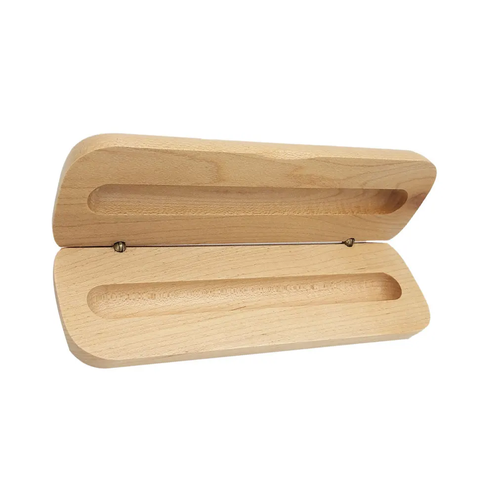 

Solid Color Maple Wood Pencil Case Thicken Single Pen Holder Stationery Storage Box Office Supplies Wood Pencil Case