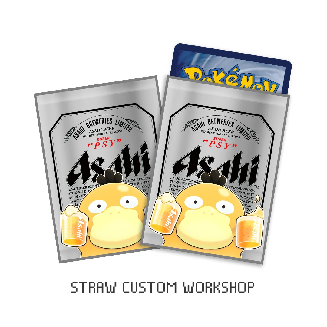 64 pçs/set 67x92mm diy auto feito ptcg psyduck cartão manga ws opcg ptcg psyduck cartão capa de proteção anime cartão presente brinquedo
