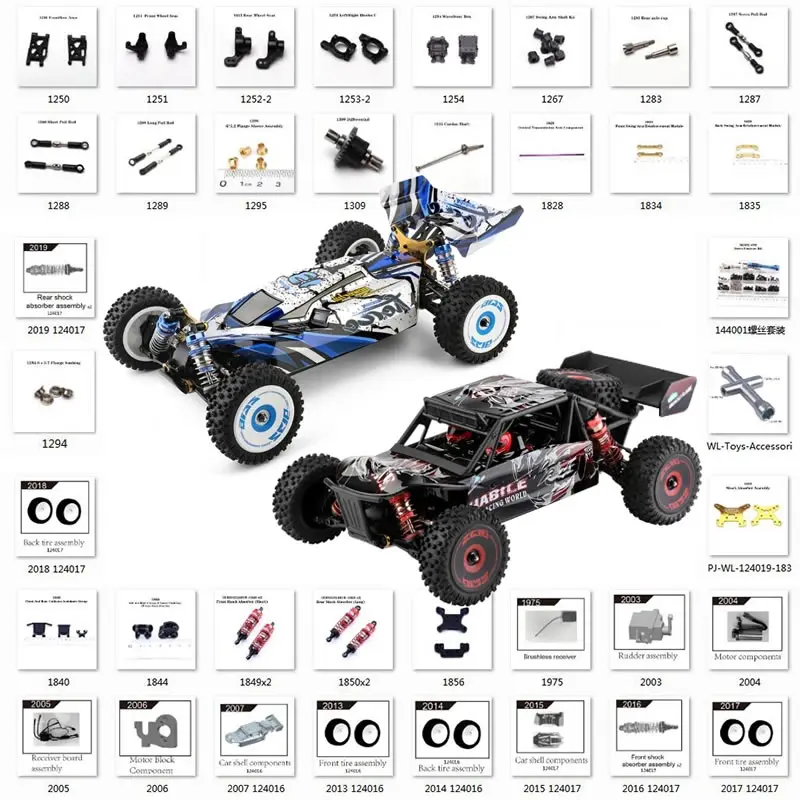 

WLtoys 124016 124017 1/12 оригинальные запасные части для радиоуправляемых автомобилей, приемник бесщеточного двигателя, ESC поворотный рычаг, дифференциальный редуктор, сборка шин