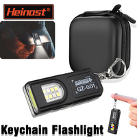 Portable Keychain Flashlight USB Rechargeable LED Flashlight Clip Lights Warning Flashing Lights Outdoor COB Work Light Lamp