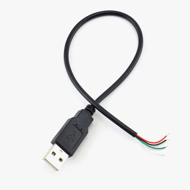 1/5/10PCS 1m Power Supply Cable 2 Pin USB 2.0 Female male 4 pin wire Jack Charger charging Cord Extension Connector DIY 5V line
