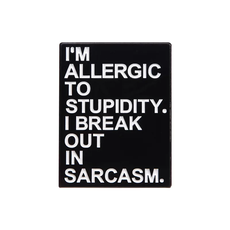 19 Arten geometrische humorvolle Satz Emaille Pins individuelle lustige Zitate Metall Broschen Revers Abzeichen Rucksack dekorative Schmuck Geschenke