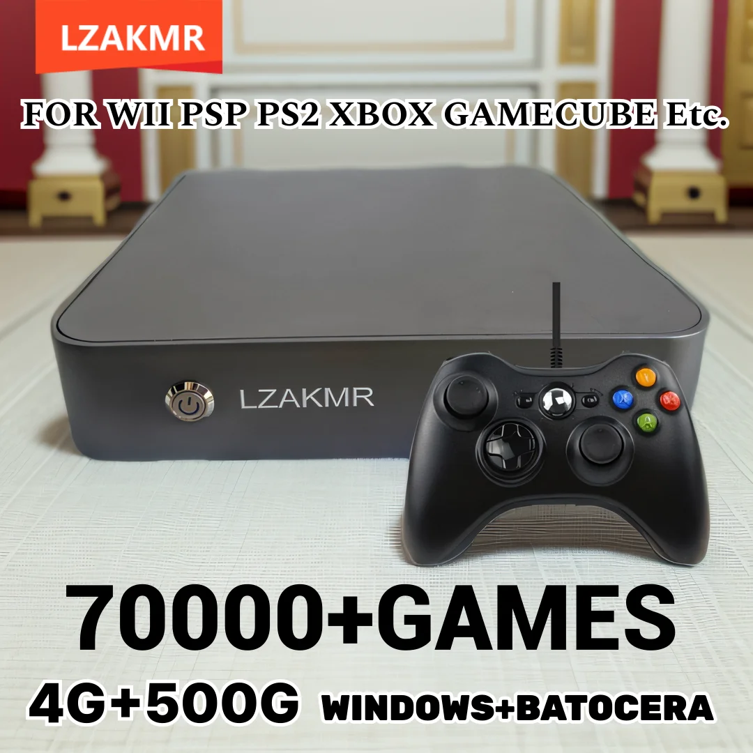 

Retro Video Game Console V3 built in 70000 Video Games 60 Emulators For PS2/DC/XBOX/GAMECUBE with Gamepad Kid Gift Game Box