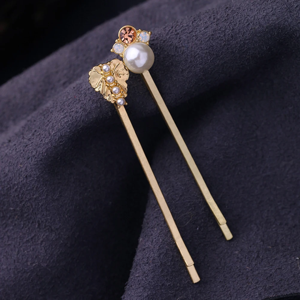 

6pcs Hair Clip Set Pearl Rhinestone Clips Girls DIY Hairstyles Headwear Accessories Straight Curly Hair Wedding Party Gifts