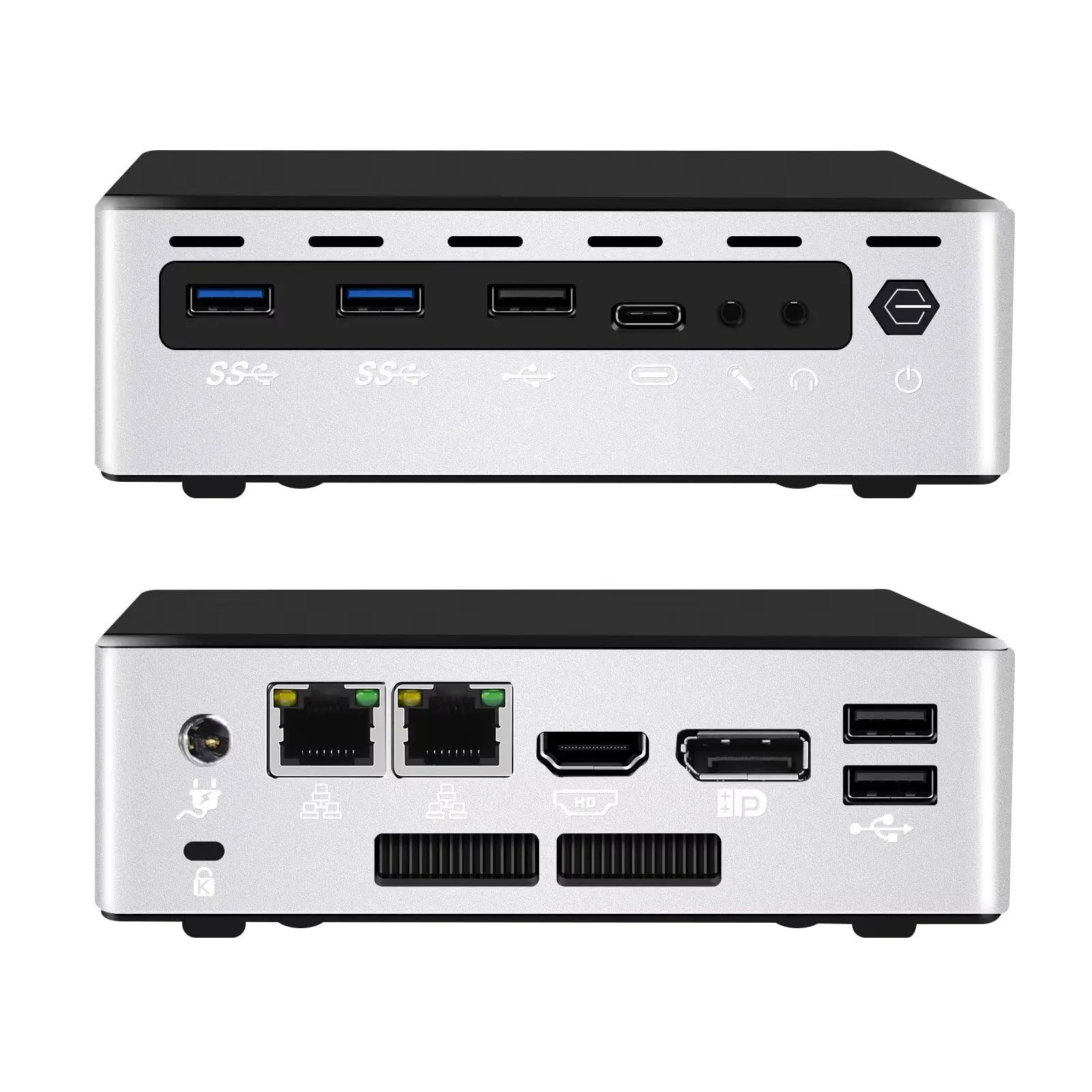 MNBOXCONET Office Mini PC N100,Micro Computer Desktop 2 x i226V 2.5GbE LAN,DDR5 16GB RAM 256GB SSD,Supporto Win/Linux,WiFi6+BT5.2