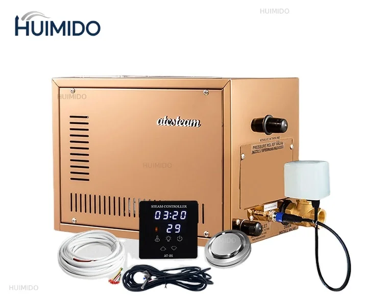 4.5kw electric stainless steel sauna steam generator, working time 10-12 hours, suitable for modern wet steam sauna roo