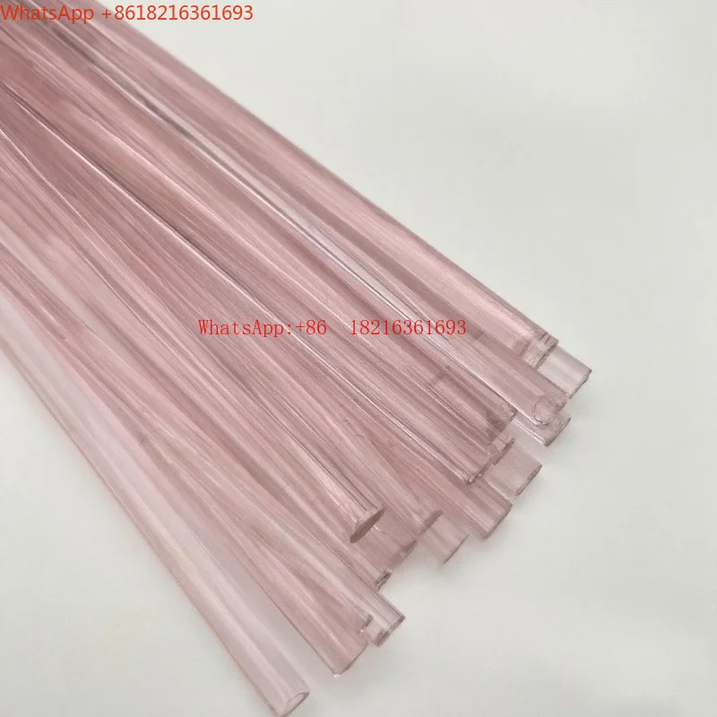 Transparent Pink Soft Material Rod Glazed Bead Casting Powder Soda Lime Glass Rod Low Temperature Material COE90