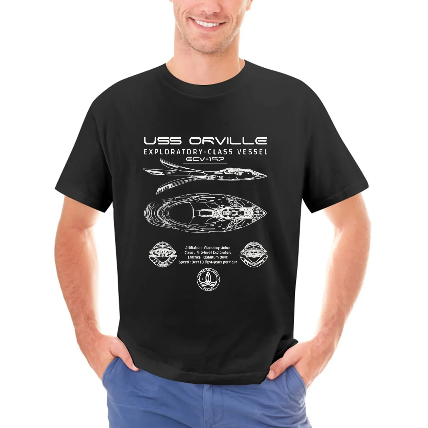 

The Orville ECV-197 Ship Schematic Adult T-shirt