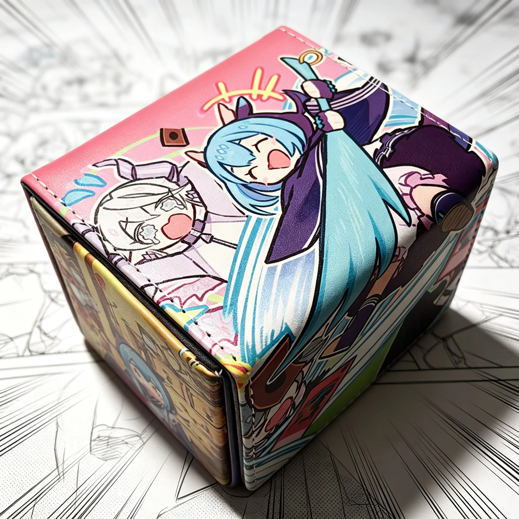 Yu-Gi-Oh！Dragonmaid Theme Card Box PU Magnetic Flip Cover Kitchen/Barlor Dragonmaid Game Collection Card Storage Box Toy Gift