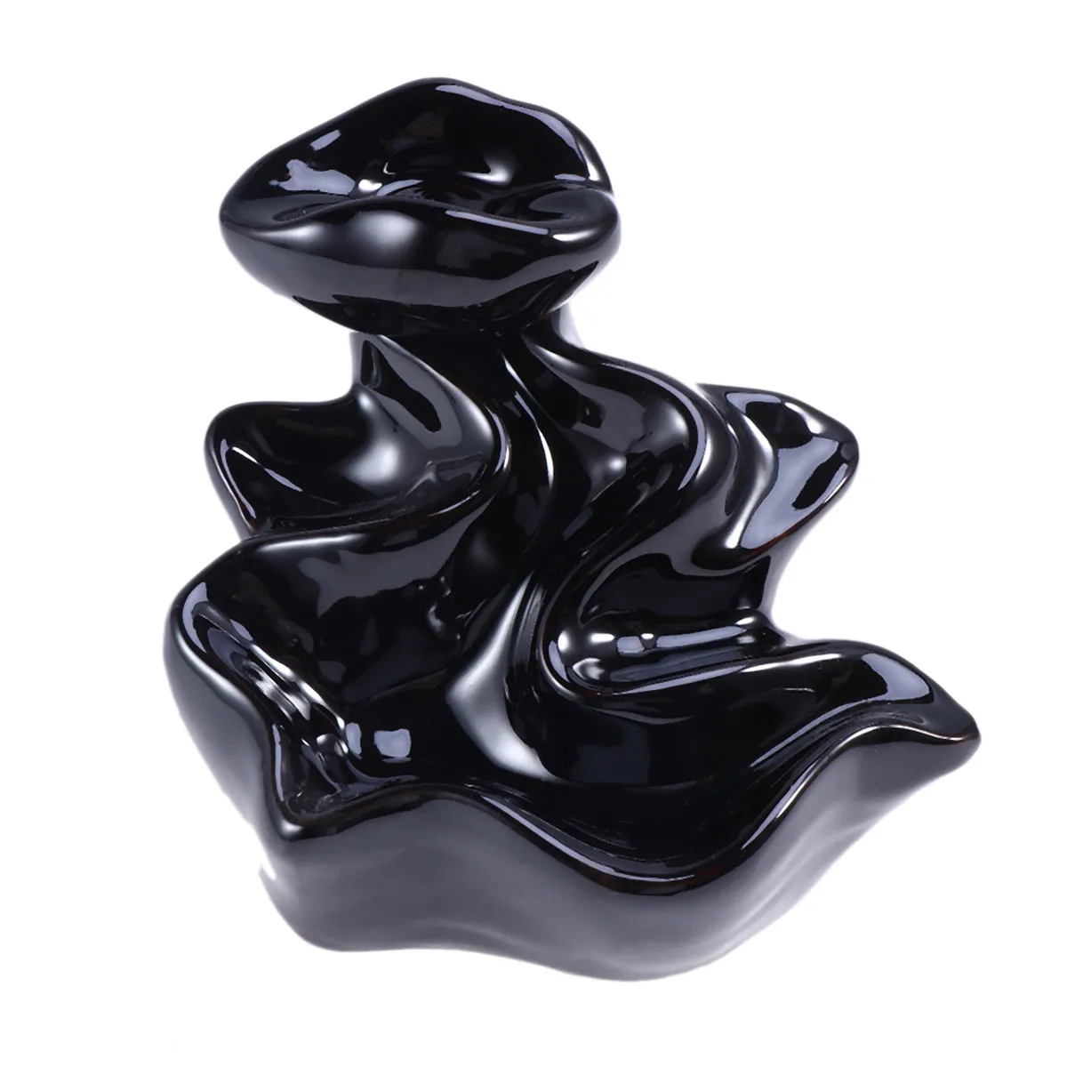Backflow Ceramic Incense Burner Censer Tower Holder Refined Artwork Classic Furnishing Meditation Relaxation Aid Sleep