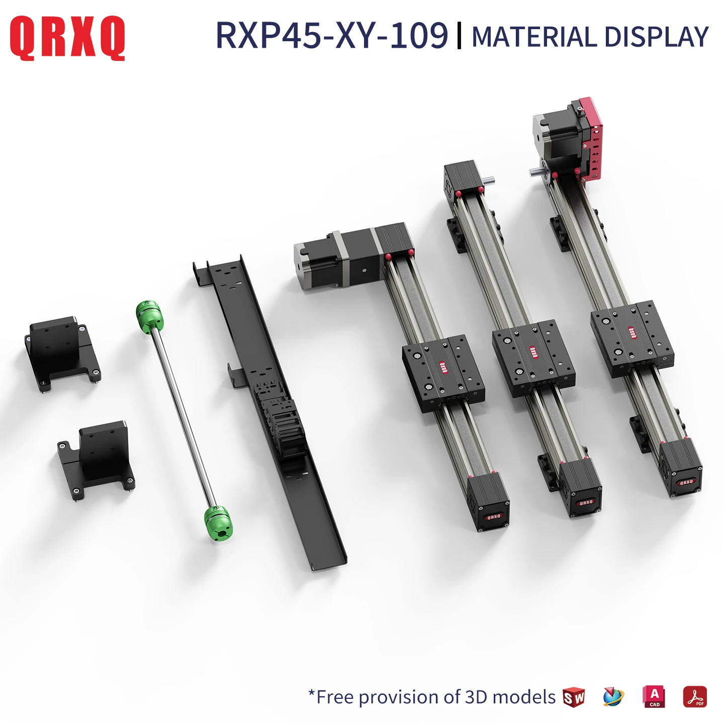 QRXQ RXP45-XY-109 2-Axis Gantry Robot Xyz Linear Stage Cartesian Robot Cnc Linear Guideway Customized Length  Arm Motion