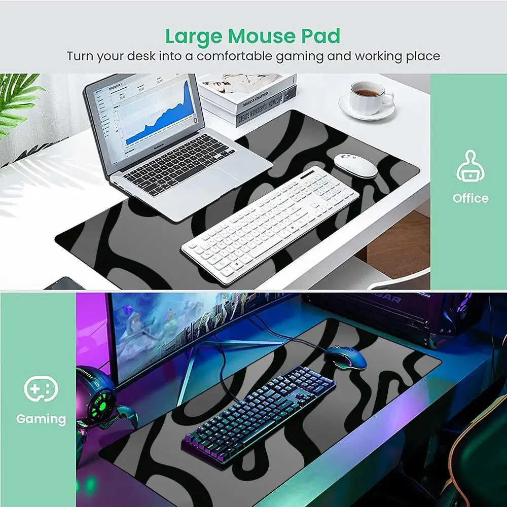 

fluid Mouse Pad Large Computer Office Game Table Mats XXL Rubber Anti-slip Gaming Keyboard Mousepads Long Desk Pads
