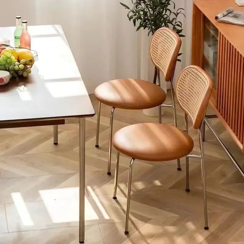 Solid wood dining chair bedroom study balcony backrest chair homestay makeup stool