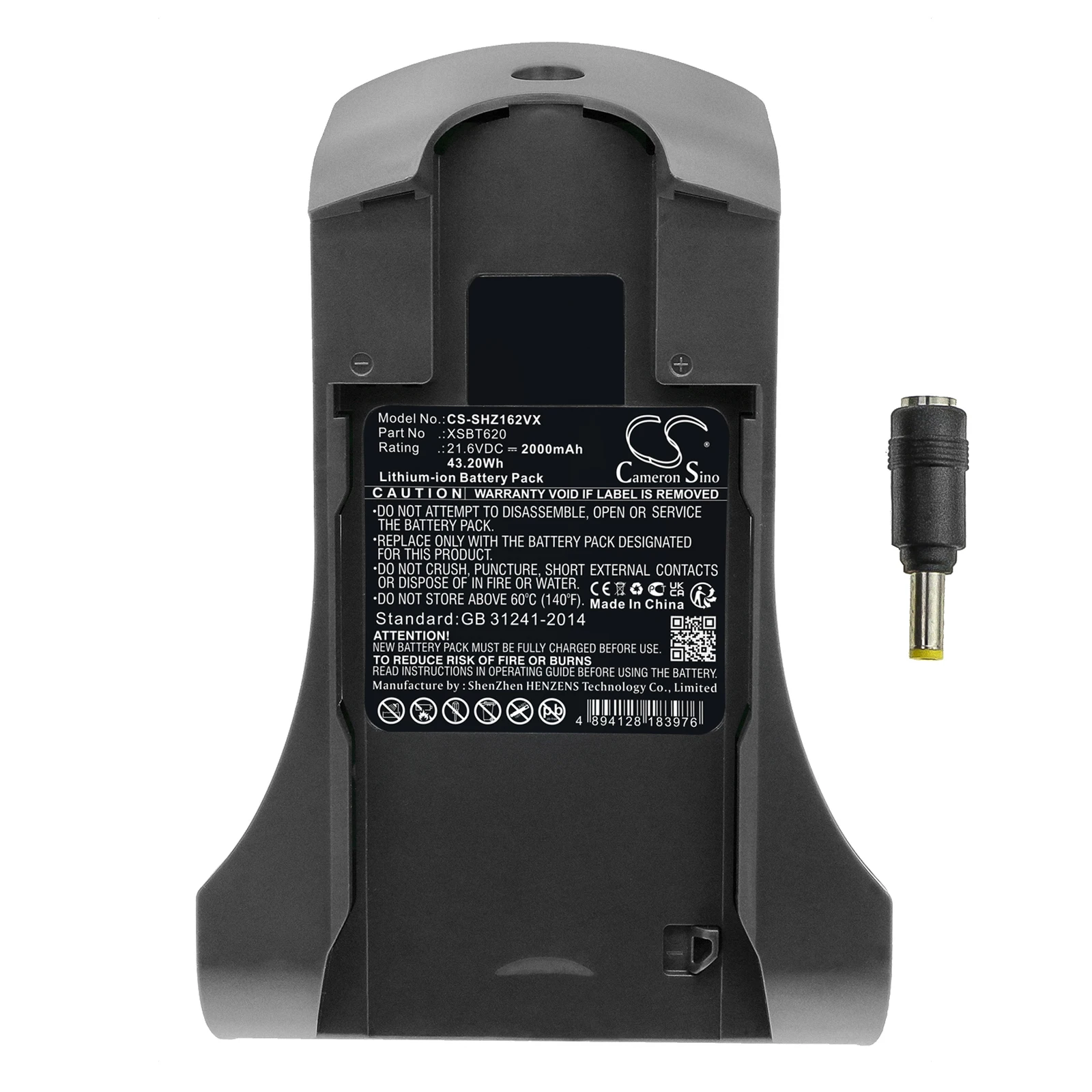 21.6V 2000mAh/3000mAh Vacuum battery XSBT620 for Shark IZ162H IZ162HC IZ163 IZ361H IZ362H IZ363HT QZ162HQBI QZ162HQDE QZ162HQLC