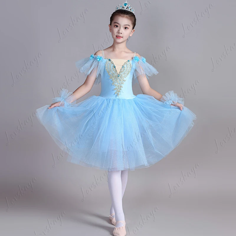 children's-ballet-dance-dress-girl's-performance-outfit-swan-shaped-fluffy-skirt-dance-performance-outfit