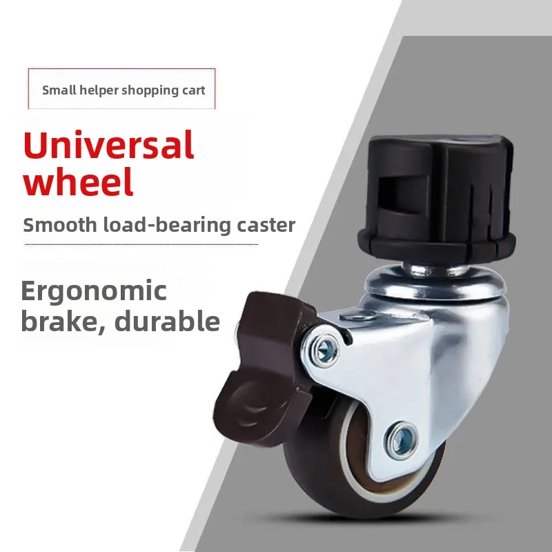 daily-shopping-cart-replacement-wheels-durable-tpr-silent-universal-wheels-with-brake-for-vegetable-buying-and-walking