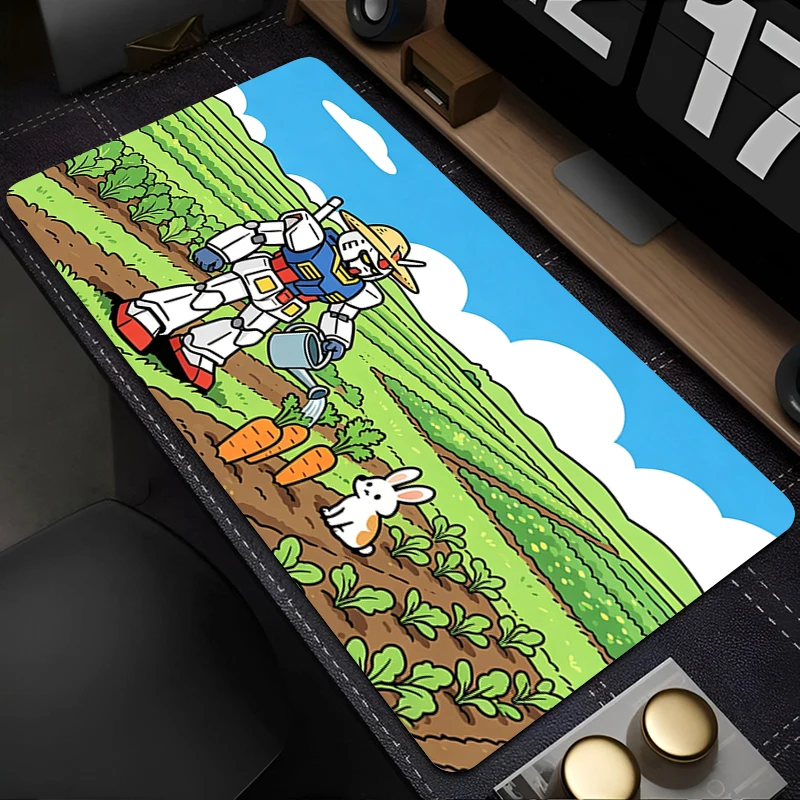 Computer Mouse Pad Gamer Mouse Pad Anime Keyboard Mouse Large Gaming Mousepad Mechanical Warrior Gundam Rubber Extended Desk mat - view 5