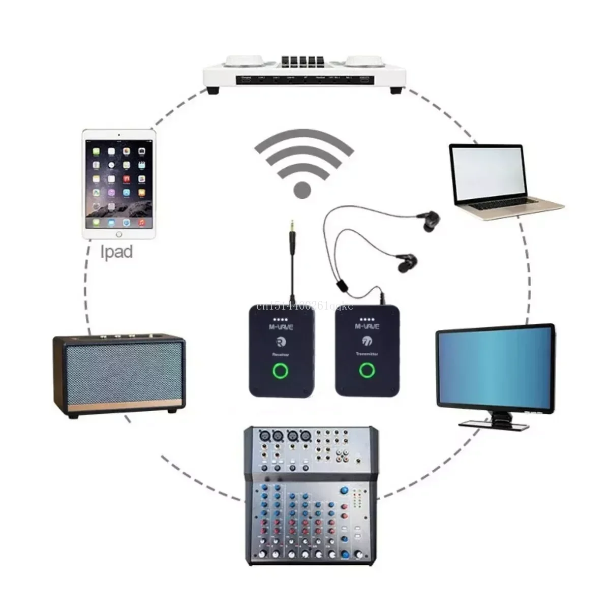 M-VAVE WP-9 2.4GHz ucho bezprzewodowe System transmisji monitorowania powrotu, akumulator Stereo Mono etap nadajnik i odbiornik Audio