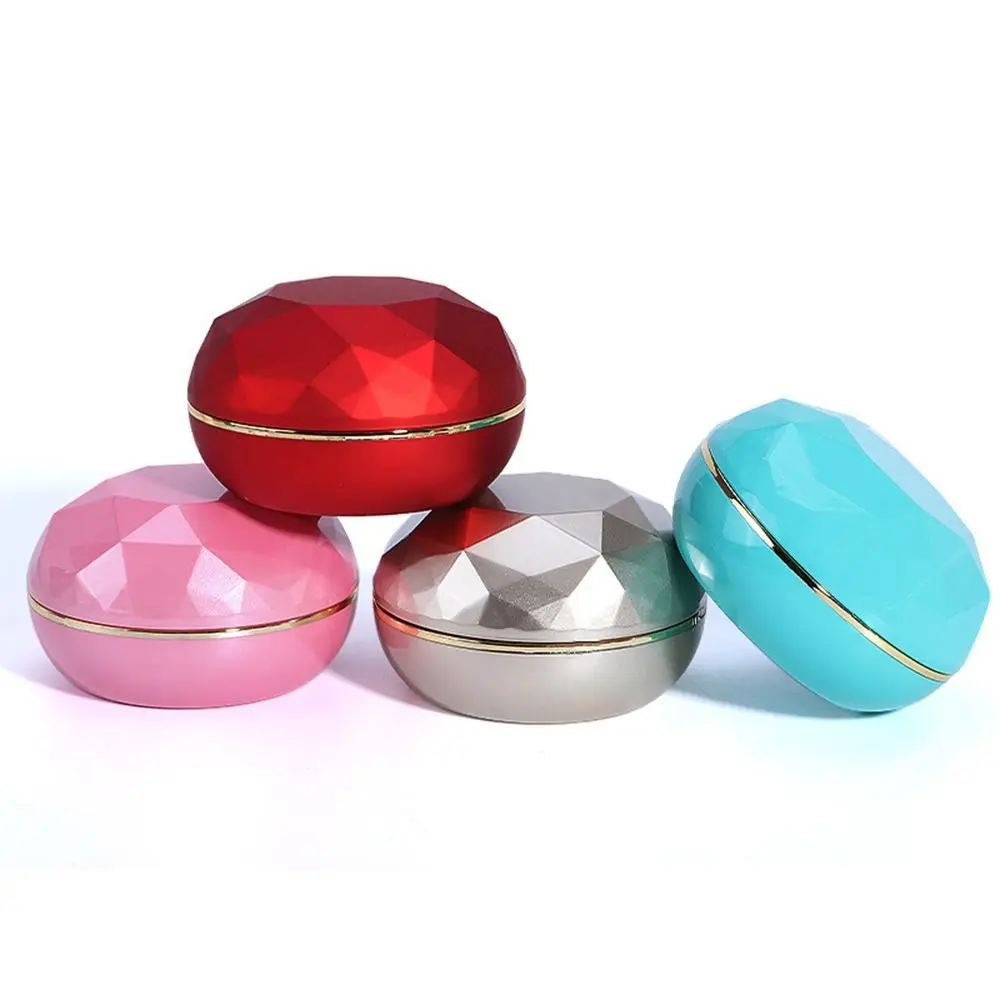 Round Jewelry Storage Box with LED Light Round Edge Earrings Ring Display Case Baking Paint Jewelry Packaging Box