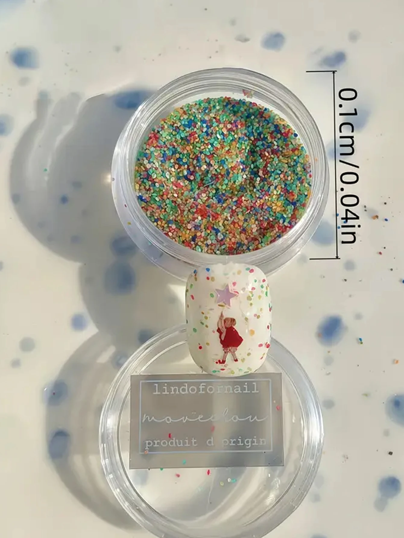 SJP Dopamine Suiker Glitter - Japanse en Koreaanse stijl Nail Art Supplies, Candy Color Mix Rechthoekige Shakers voor DIY-manicure, Fe