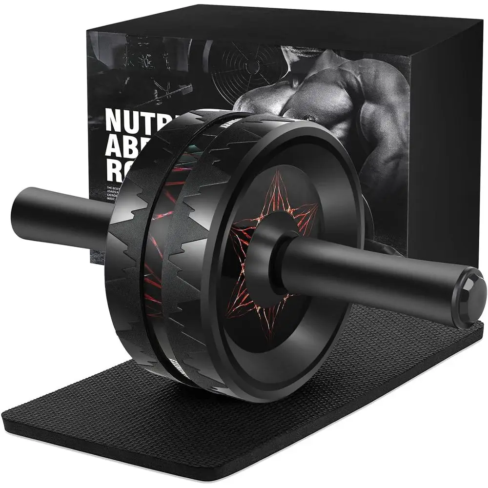 Portable Ab Roller Wheel for Core Strength Training - Exercise Equipment for Men and Women, Quiet Use at Home or Travel