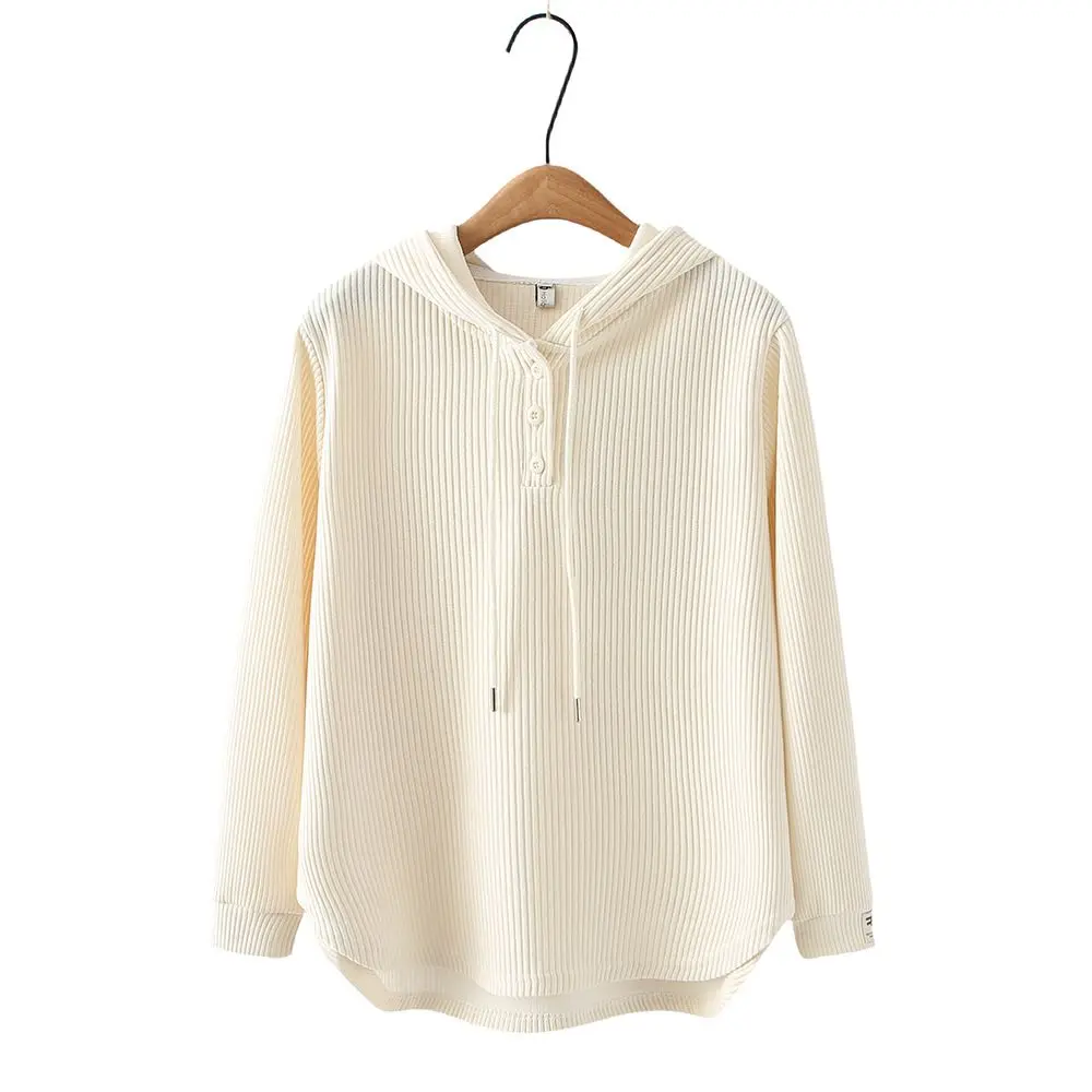 Women Hoodie Spring Autumn Long Sleeve Hooded Sweatshirt Loose Casual Asymmetric Hem Pullover Streetwear Harajuku Tops