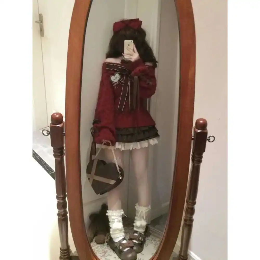 

Свободный вязаный свитер Lazy Bow off oulder Long Sve, женский шикарный комплект Faion, футболки, зимний наряд для женщин среднего возраста...