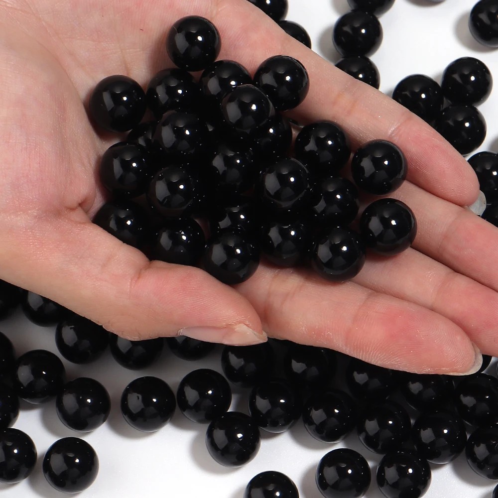 5-1000 Stück 1,5-30 mm schwarze ABS-Imitationsperlen ohne Loch, runde lose Abstandsperlen für die Schmuckherstellung, DIY-Armbänder, Halsketten – Detail 19