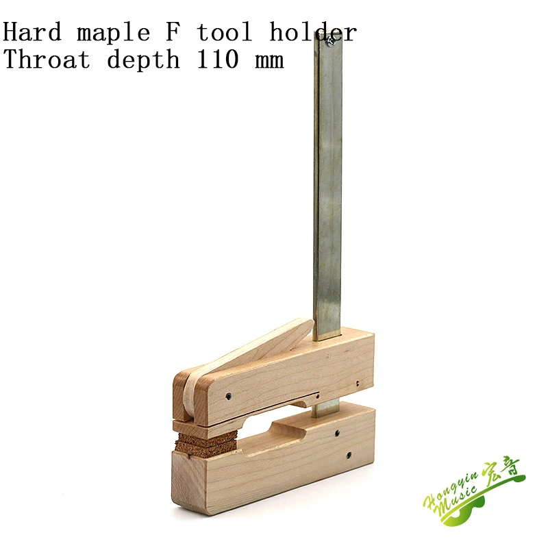 HUATOOL Hartes Ahornholz Eisen Deep Throat Klemme für Gitarre Cello Violine Brücke F-Form Holzbefestigung Holzarbeiten – Detail 12